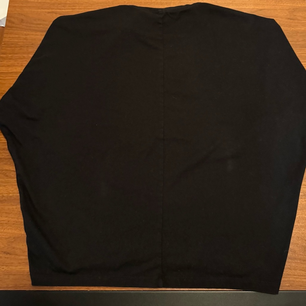 Uniqlo Women’s Black Oversized Shirt Back Seam 3/4 Sleeve Size M - Picture 3 of 3